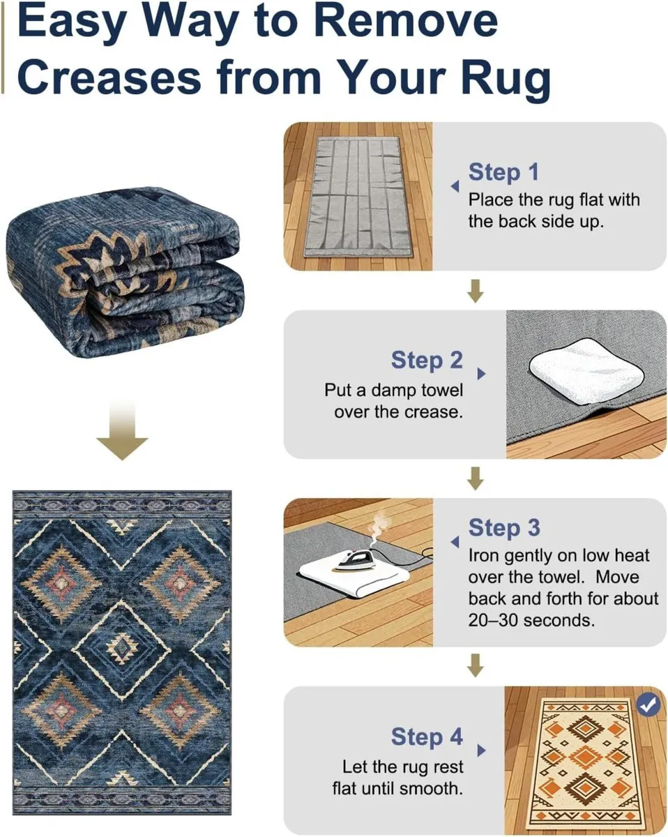 Machine Washable Large Rugs Living Room 240x300 - Image 3