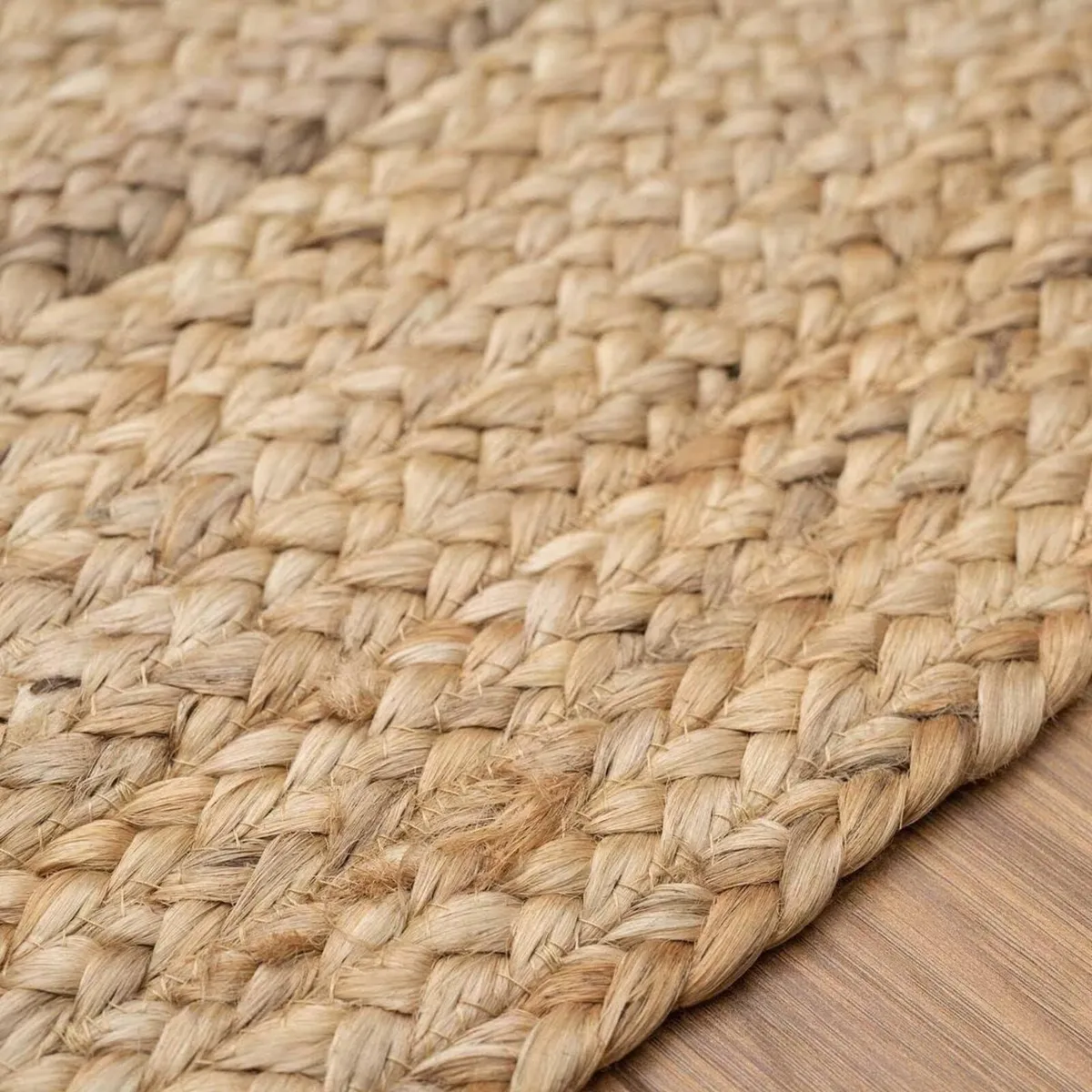 Round Braided Natural Scandi Minimalist Beige - Image 4