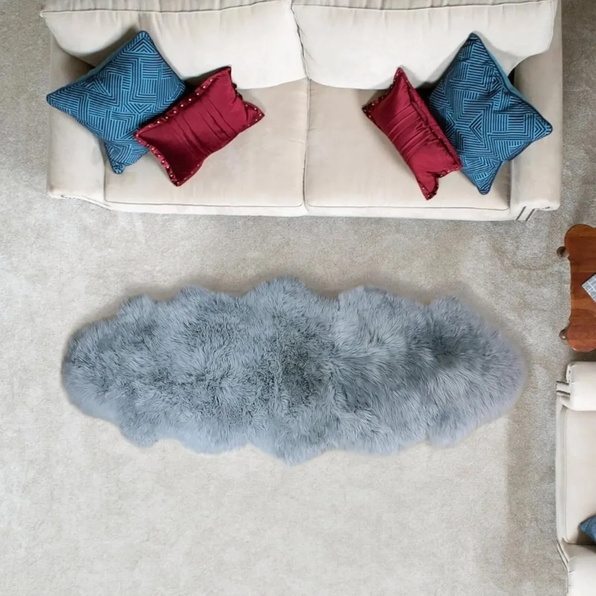 Sheepskin Rug Large 180x60cm Natural New Zealand - Image 3