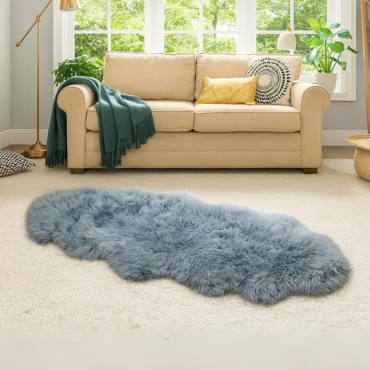 Sheepskin Rug Large 180x60cm Natural New Zealand - Image 4