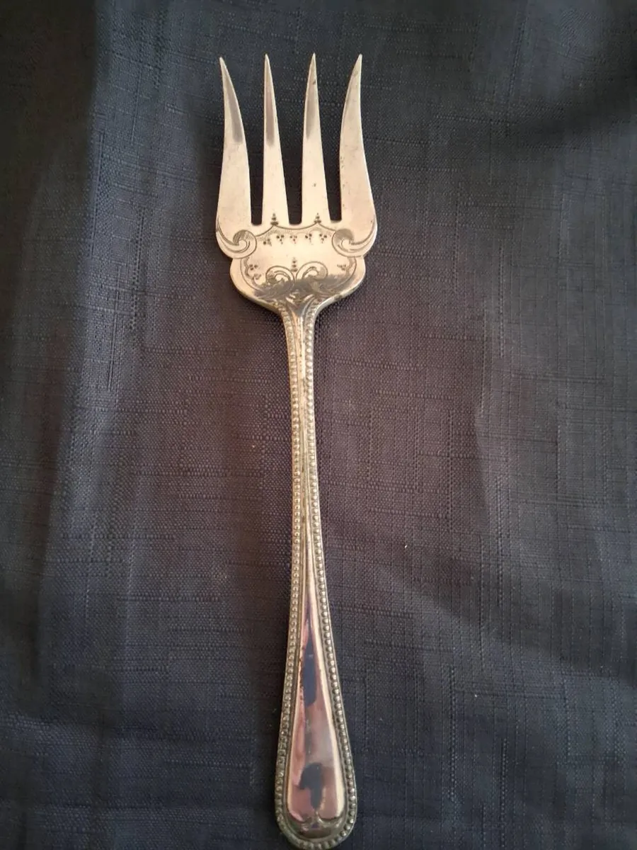 Silver Plated Serving Fork - Image 1