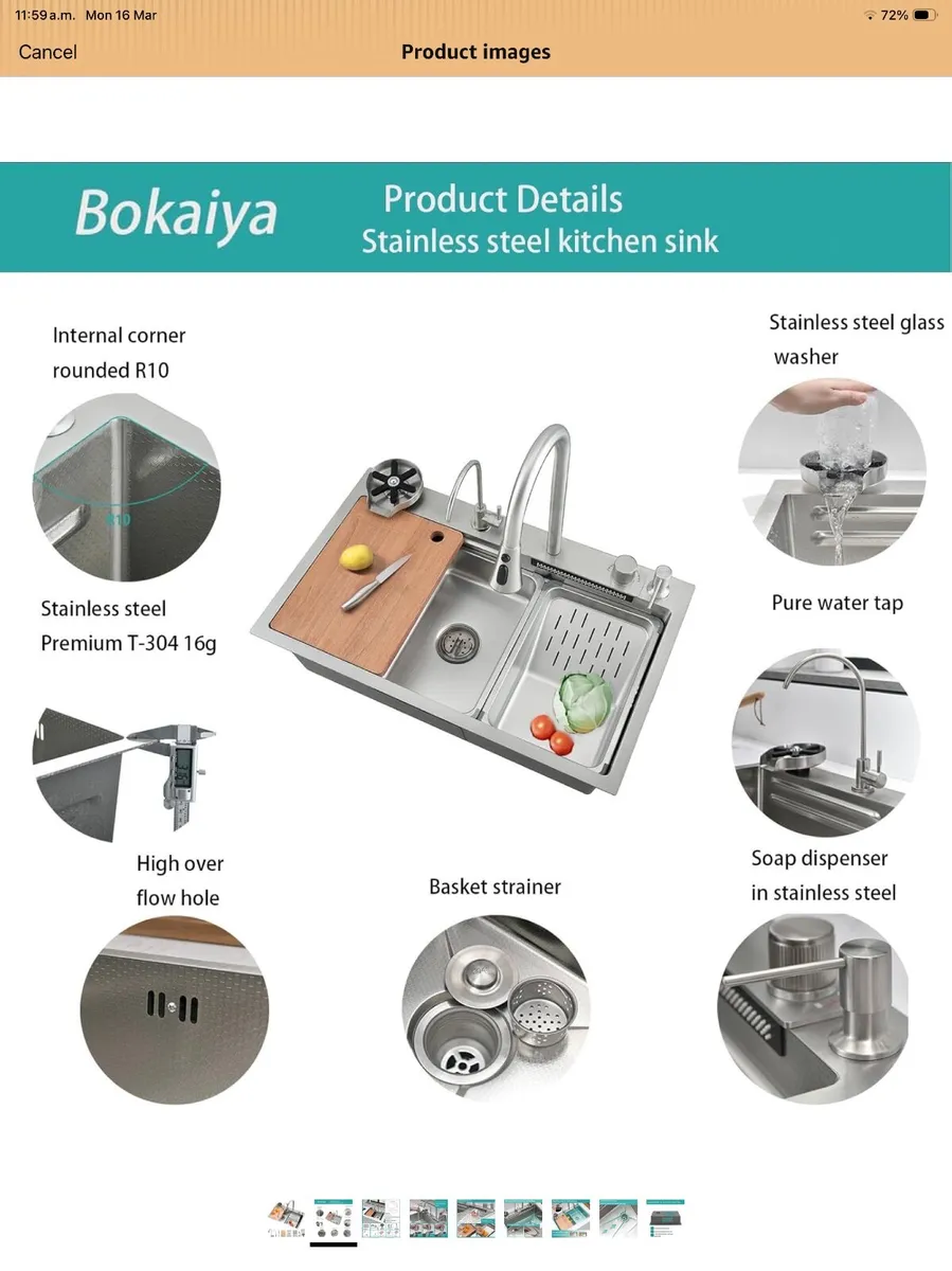 Kitchen sink waterfall , XL size - Image 3