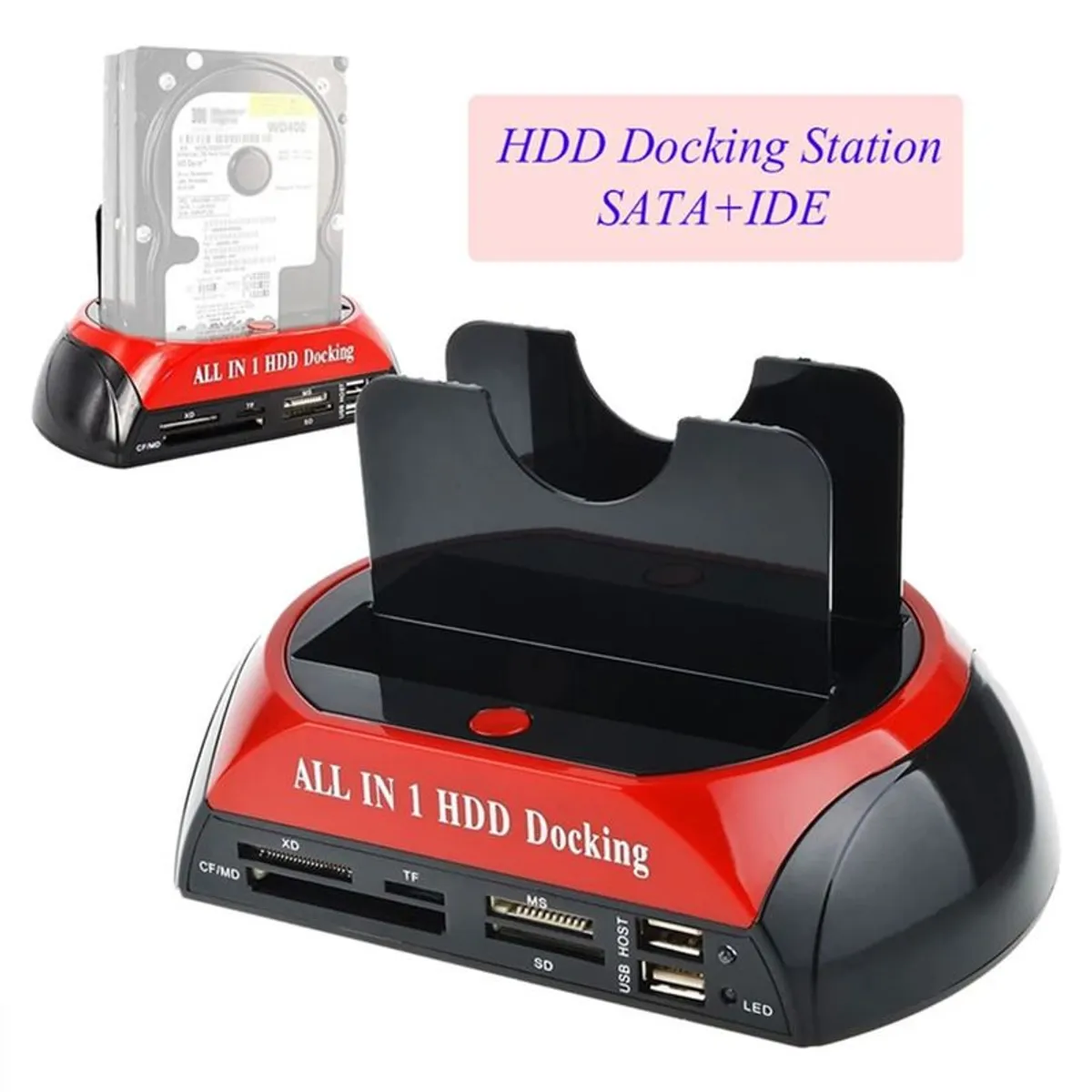 All in 1 Hdd Docking Station SATA to USB 2.0/3.0 Adapter For 2.5/3.5 Hard Disk Drive Docking Station Hard Enclosure - Image 1