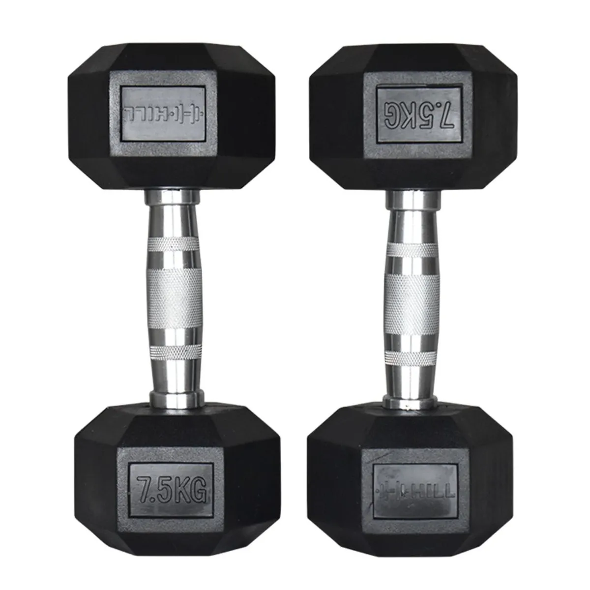 Hill Icon Rubber Hex Dumbbells 1kg - 50kg (Pairs) - Image 4