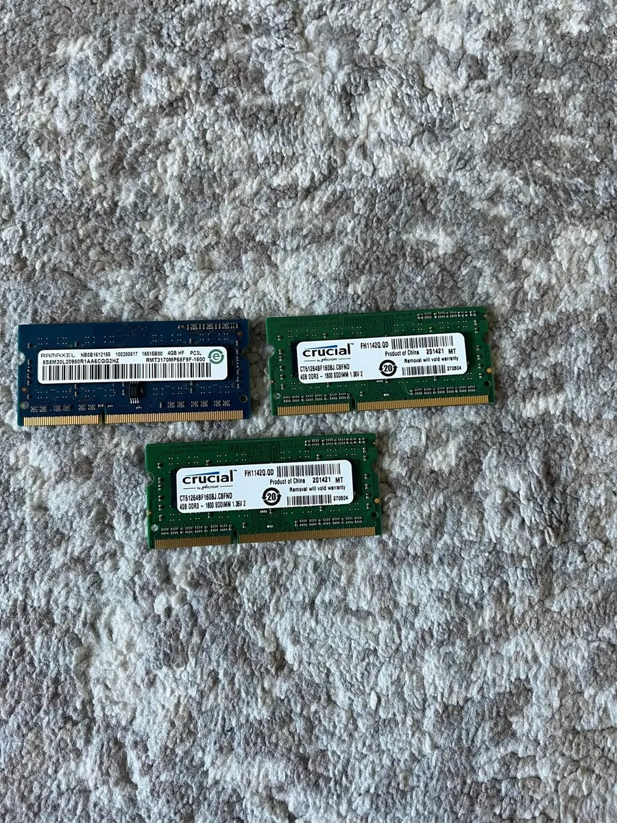 Lot of 45 RAM, DDR3 4GB (12800S, 10600S) - Image 1