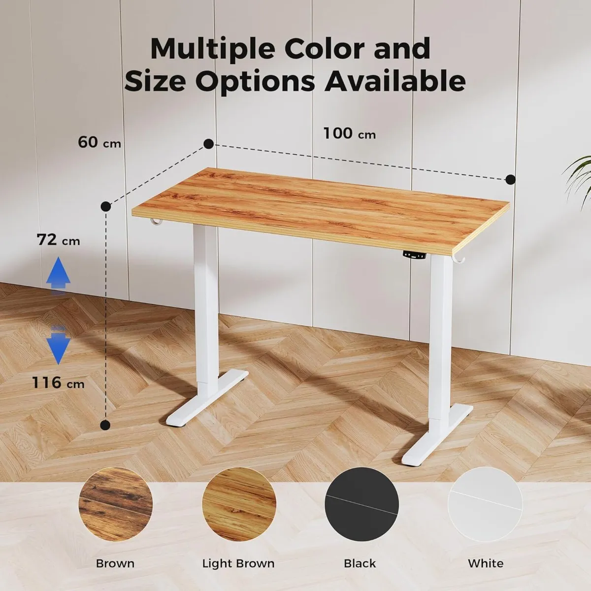 Electric Standing Desk 100 x 60 cm Height - Image 2