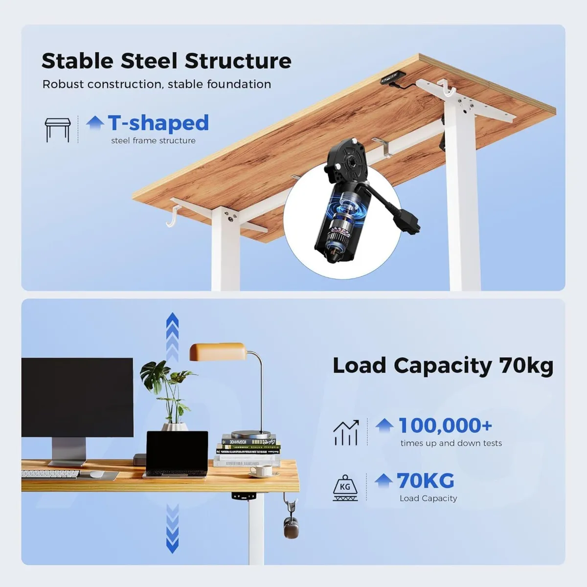 Electric Standing Desk 100 x 60 cm Height - Image 4