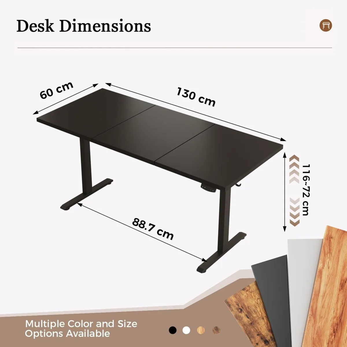 Height-Adjustable Desk Electric Sit-Stand Office - Image 2