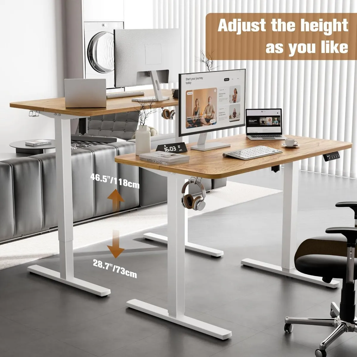 Standing Desk 110x60cm Height Adjustable Stand Up - Image 4