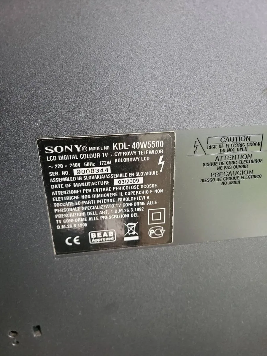 40-inch Sony Bravia Full HD TV - Image 2