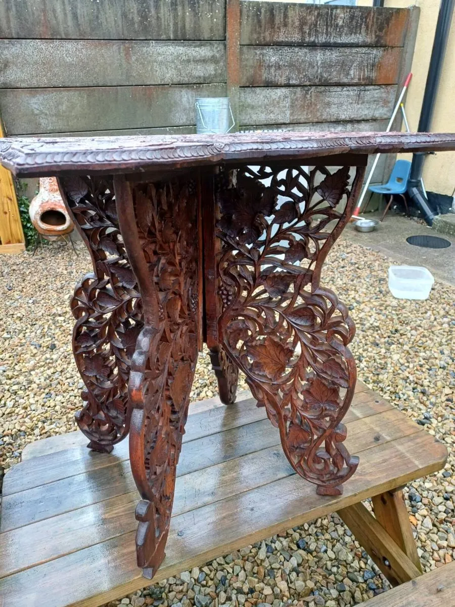 Large Antique Anglo-Indian Campaign Table - Image 4