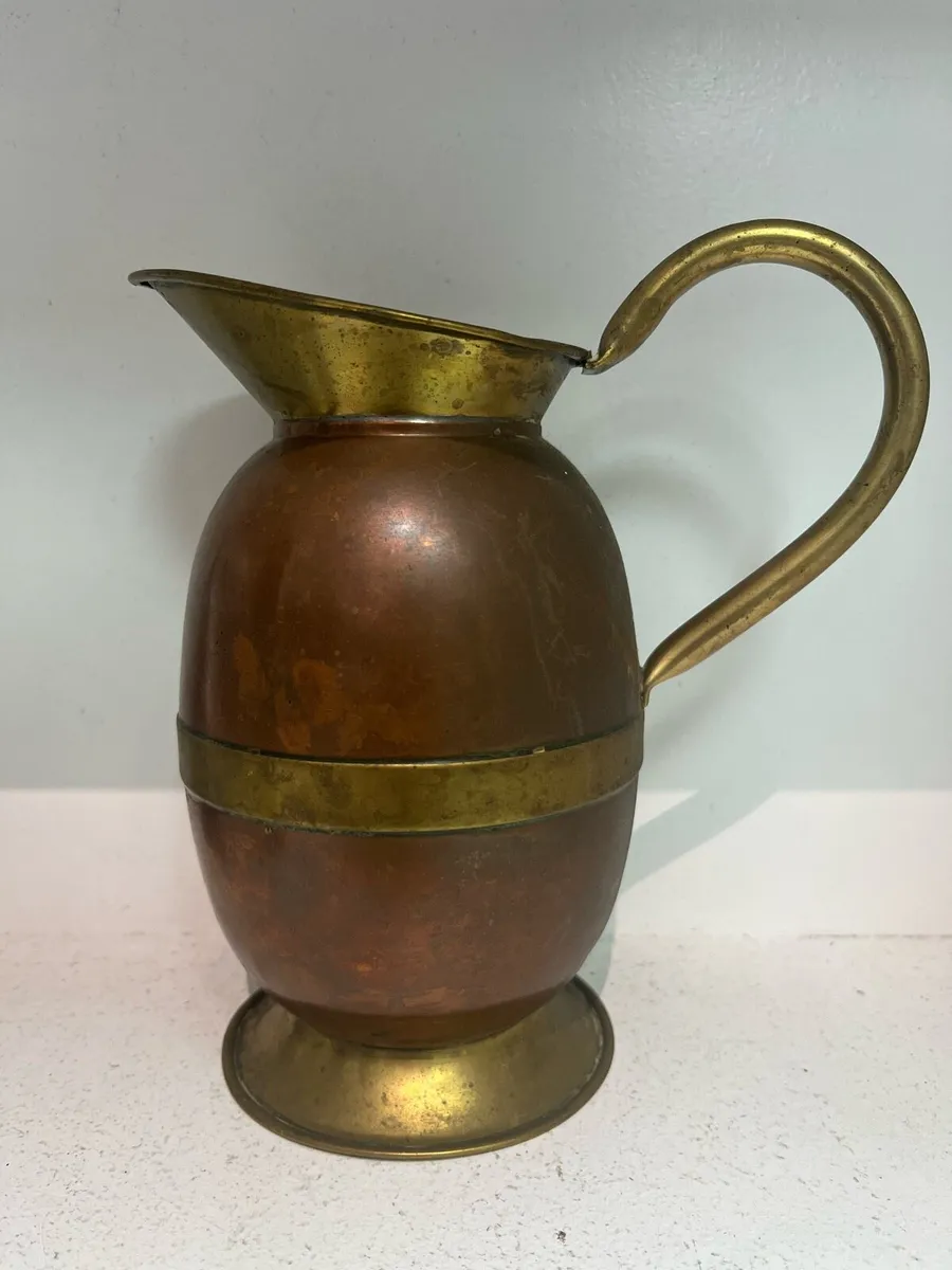 Antique Copper and Brass Wine Pitcher