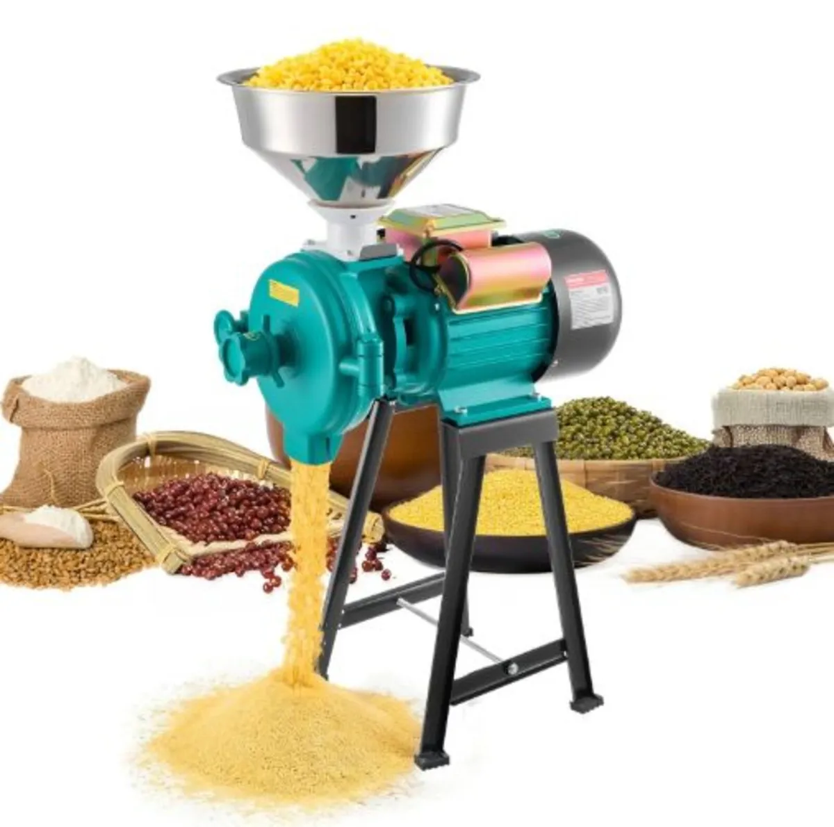Electric Grain Mill Grinder, 110 lbs/H Commercial - Image 1