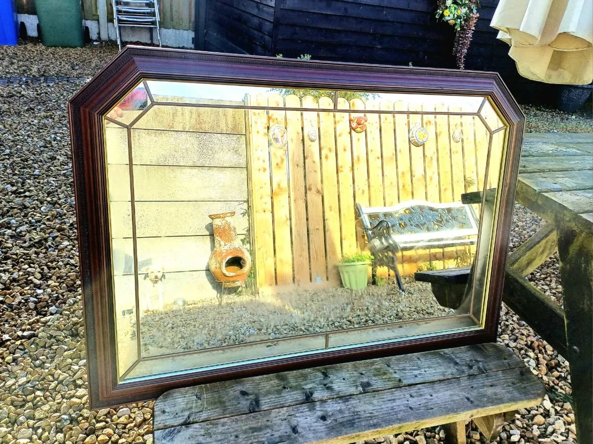 Vintage Leaded Mirror - Image 1