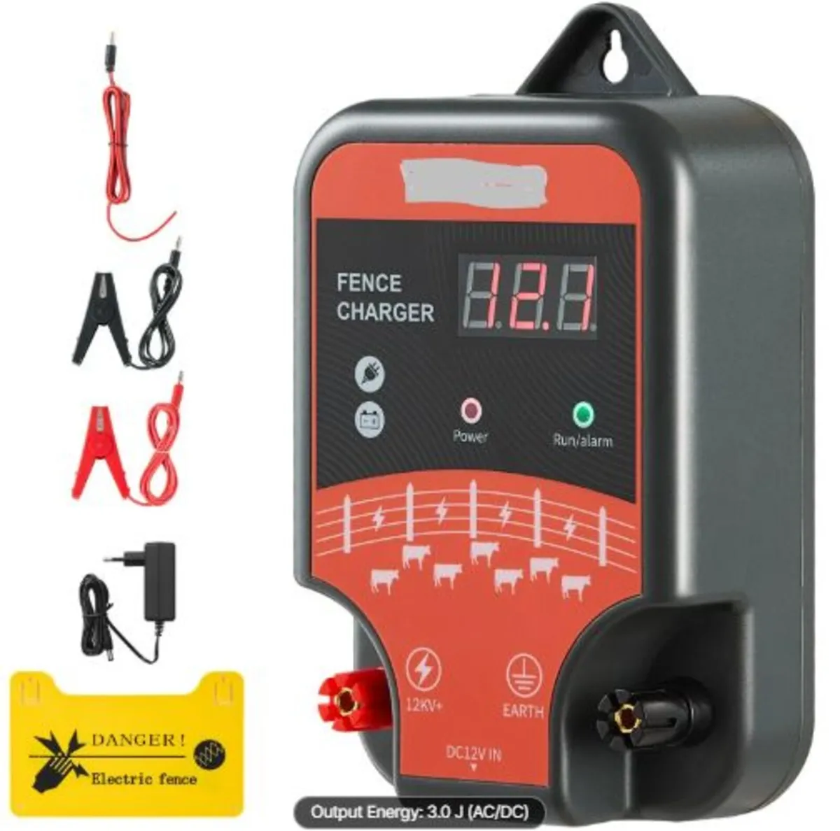 Electric Fence Charger, 10kV 3J, AC DC Electric - Image 1