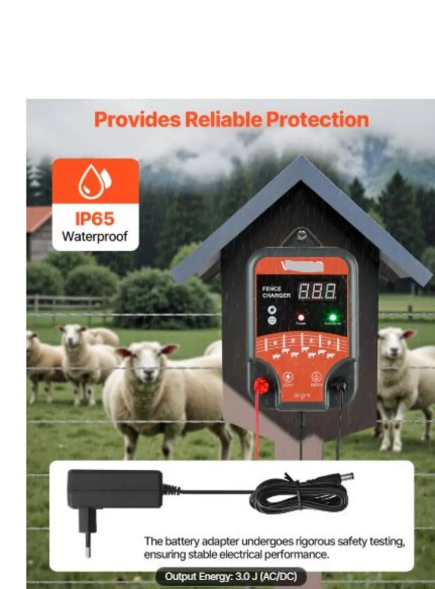 Electric Fence Charger, 10kV 3J, AC DC Electric - Image 2