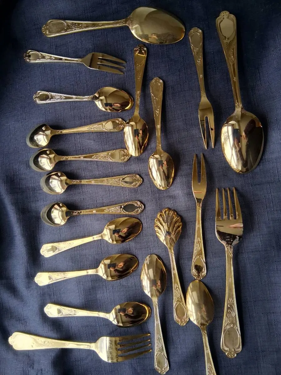 SBS Solingen Gold Plated Cutlery Set - Image 4