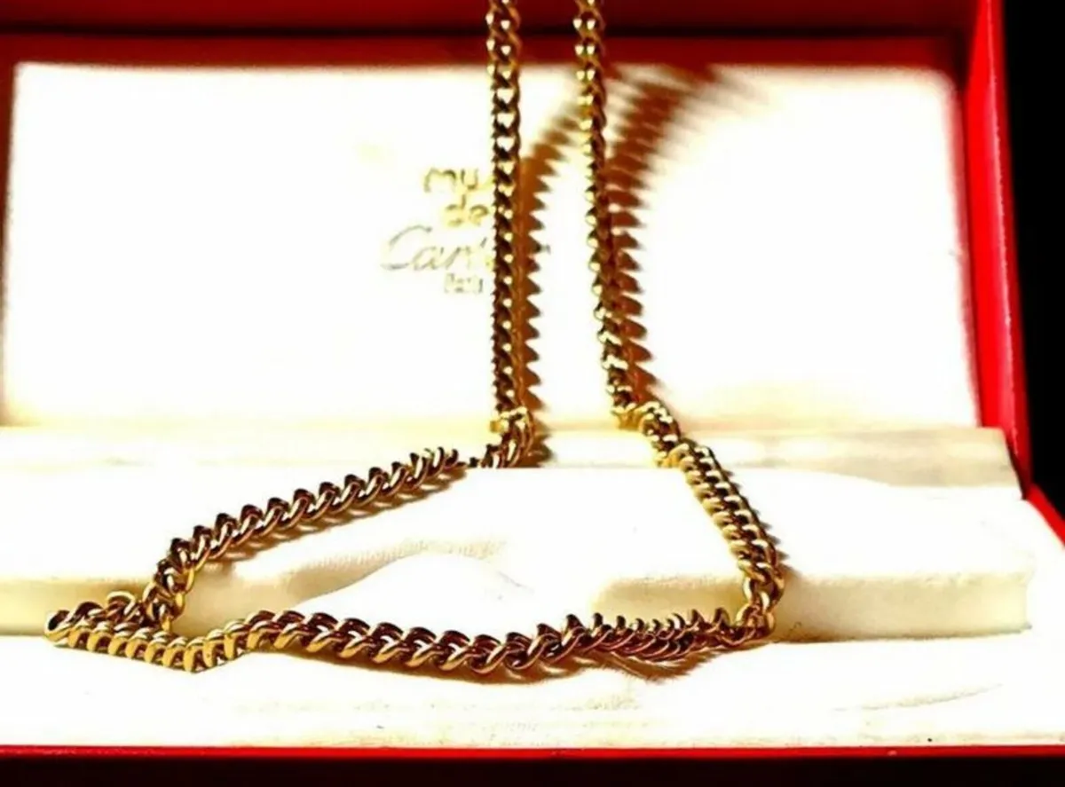 Hallmarked Vintage 22" 9K Gold Neckchain - Image 2