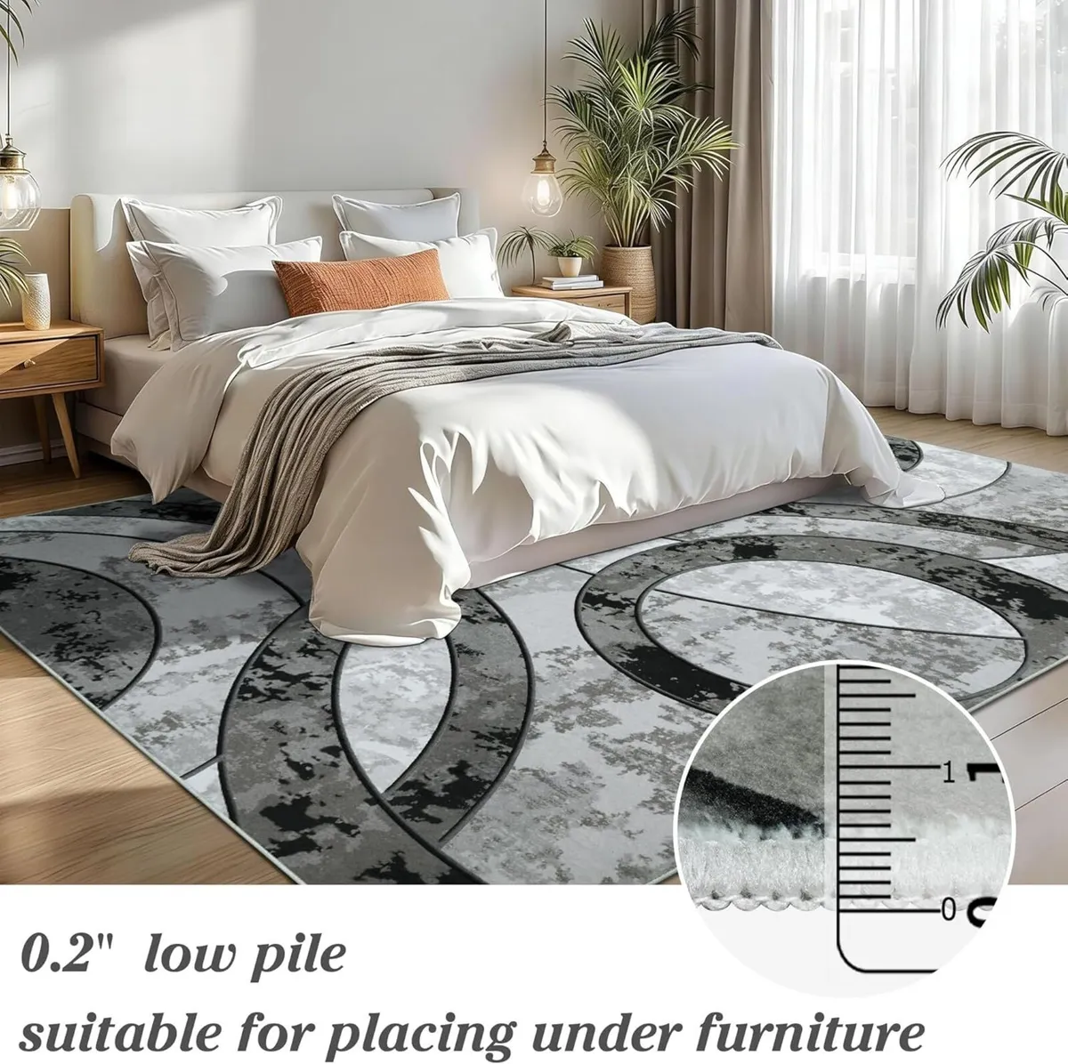 Washable Rugs Living Room Large 160x230cm Non - Image 4