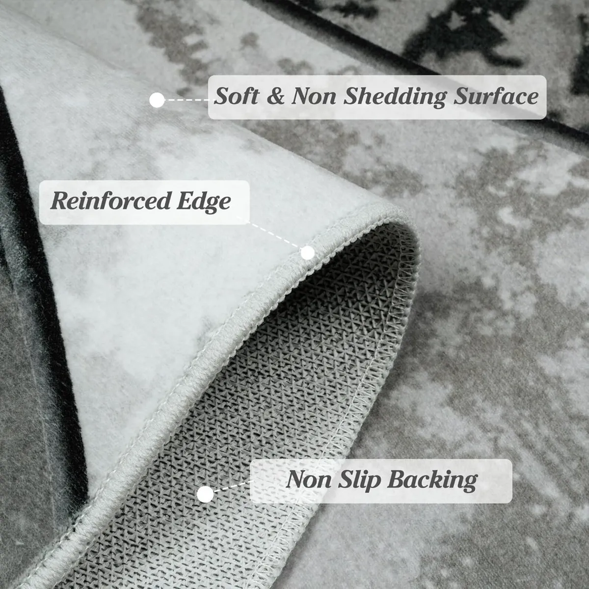 Washable Rugs Living Room Large 160x230cm Non - Image 3