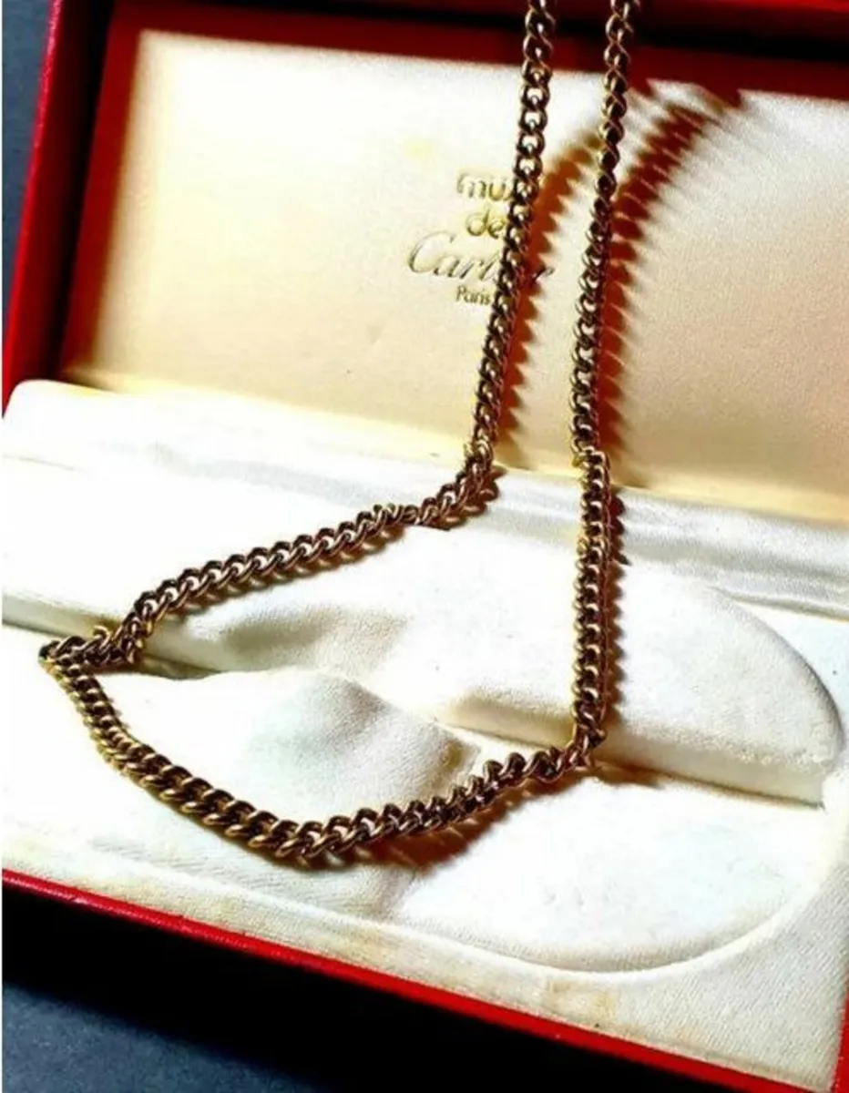 Hallmarked Vintage 22" 9K Gold Neckchain - Image 4