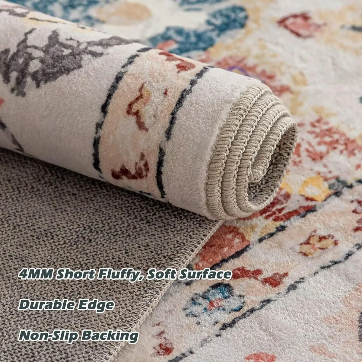 Rugs Living Room Large Washable Short Pile Area - Image 4