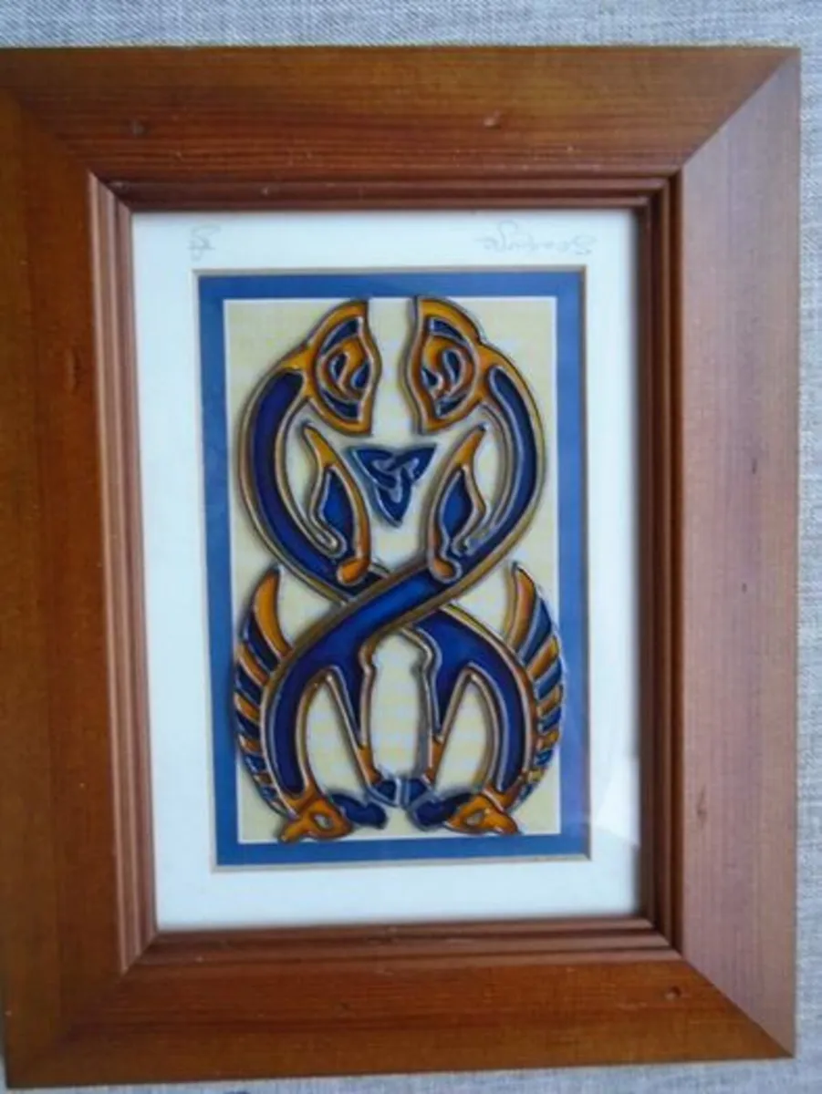 Celtic picture. Glass painted picture, Home decor - Image 1