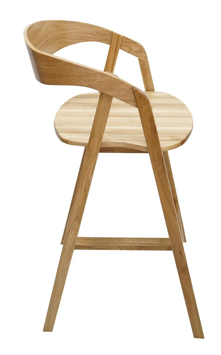 Nordic Oak Embrace Bar Stool - Image 4