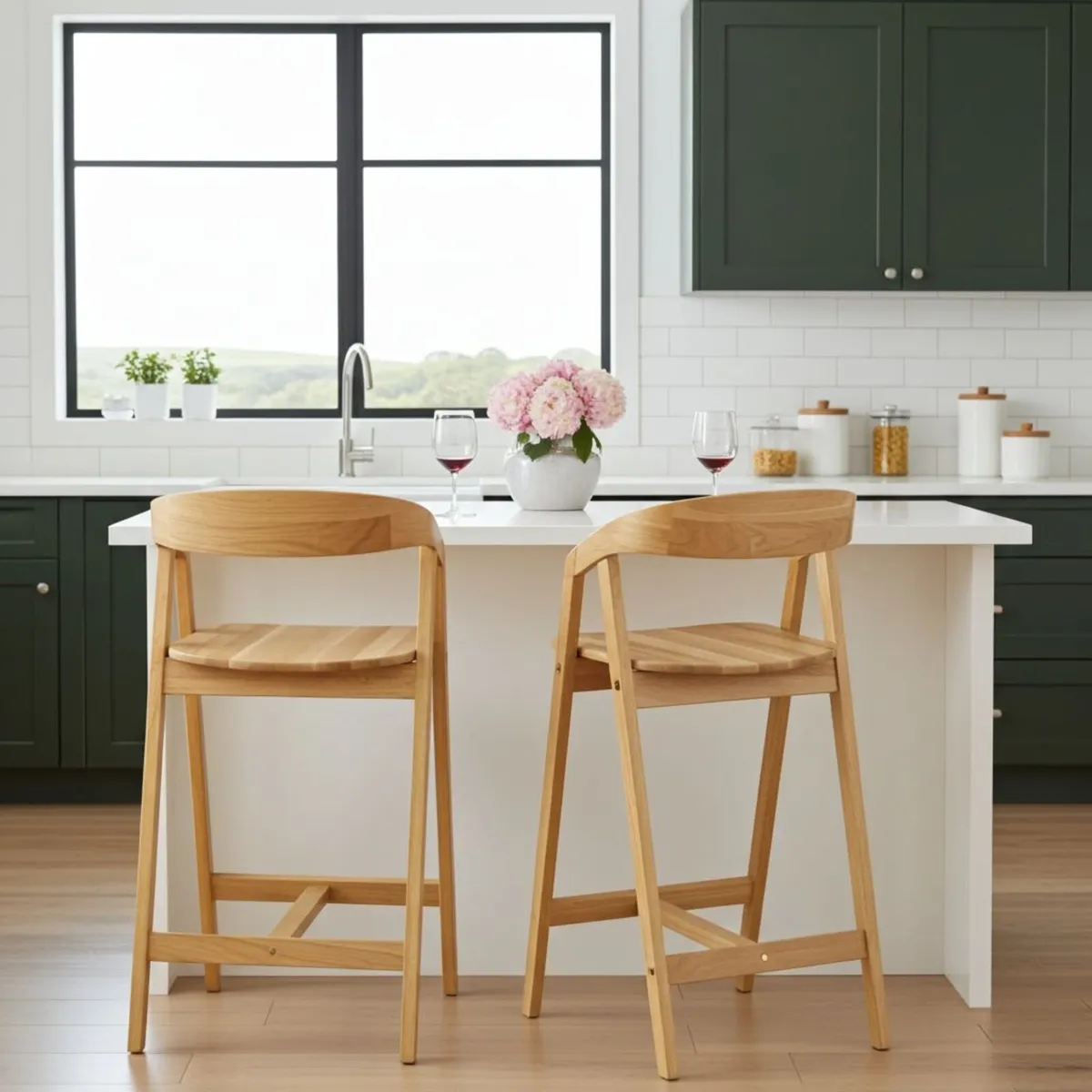 Nordic Oak Embrace Bar Stool - Image 2