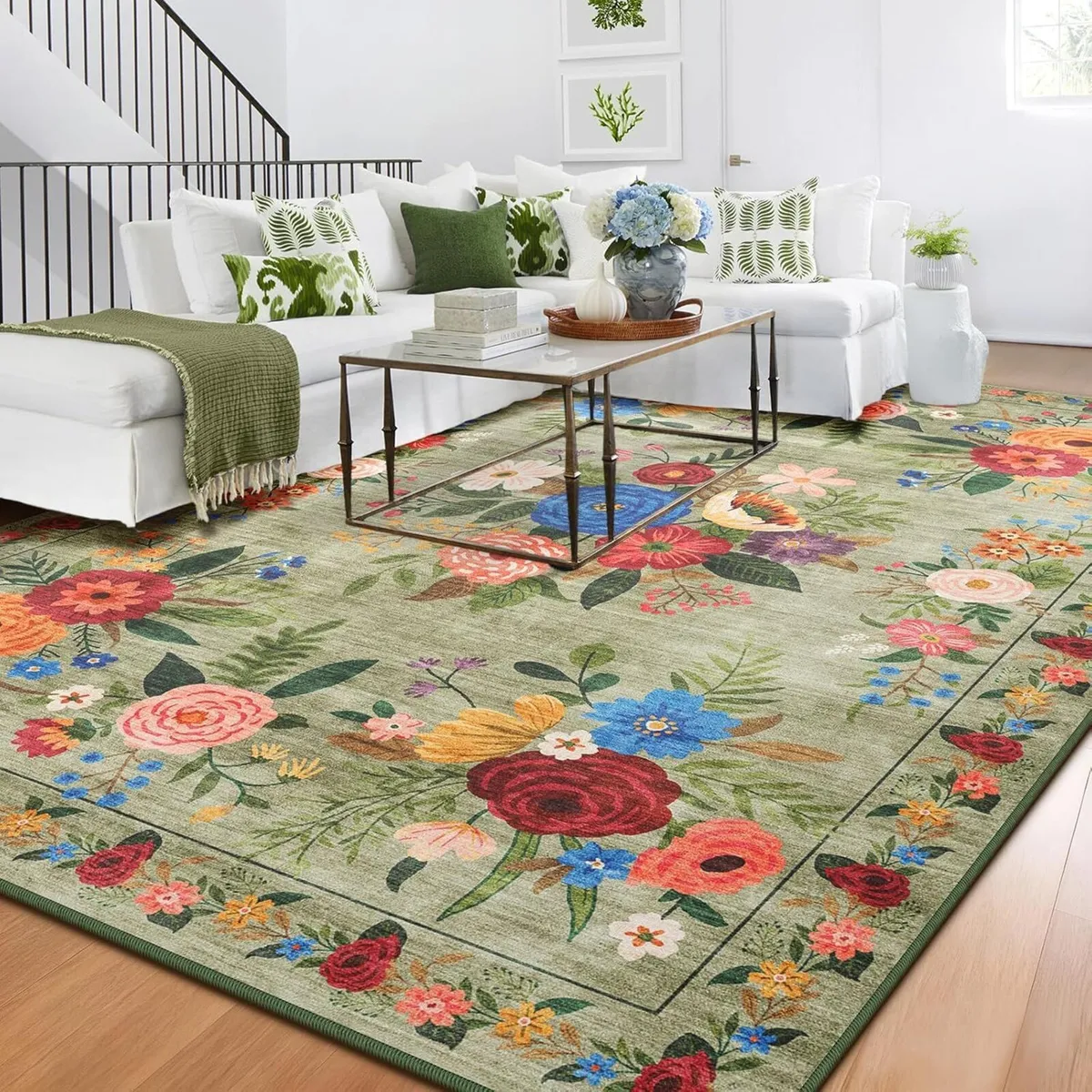 Machine Washable Rugs Living Room 240x300cm Non - Image 1