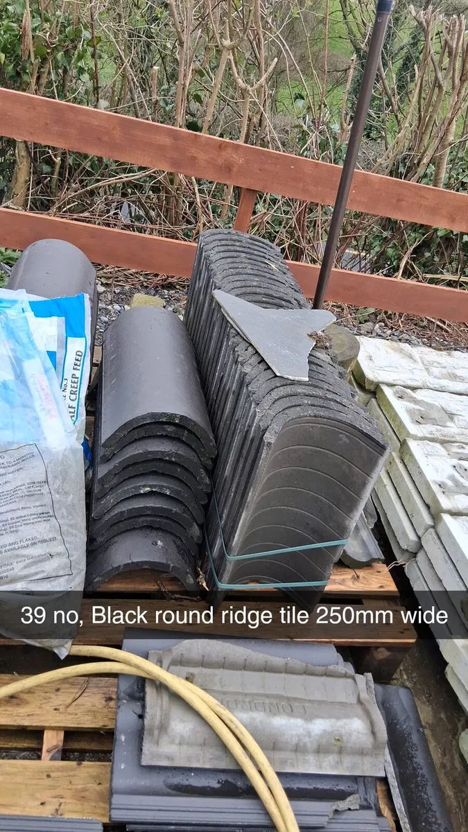 Black pan tiles, concrete panels, ridge tiles - Image 3