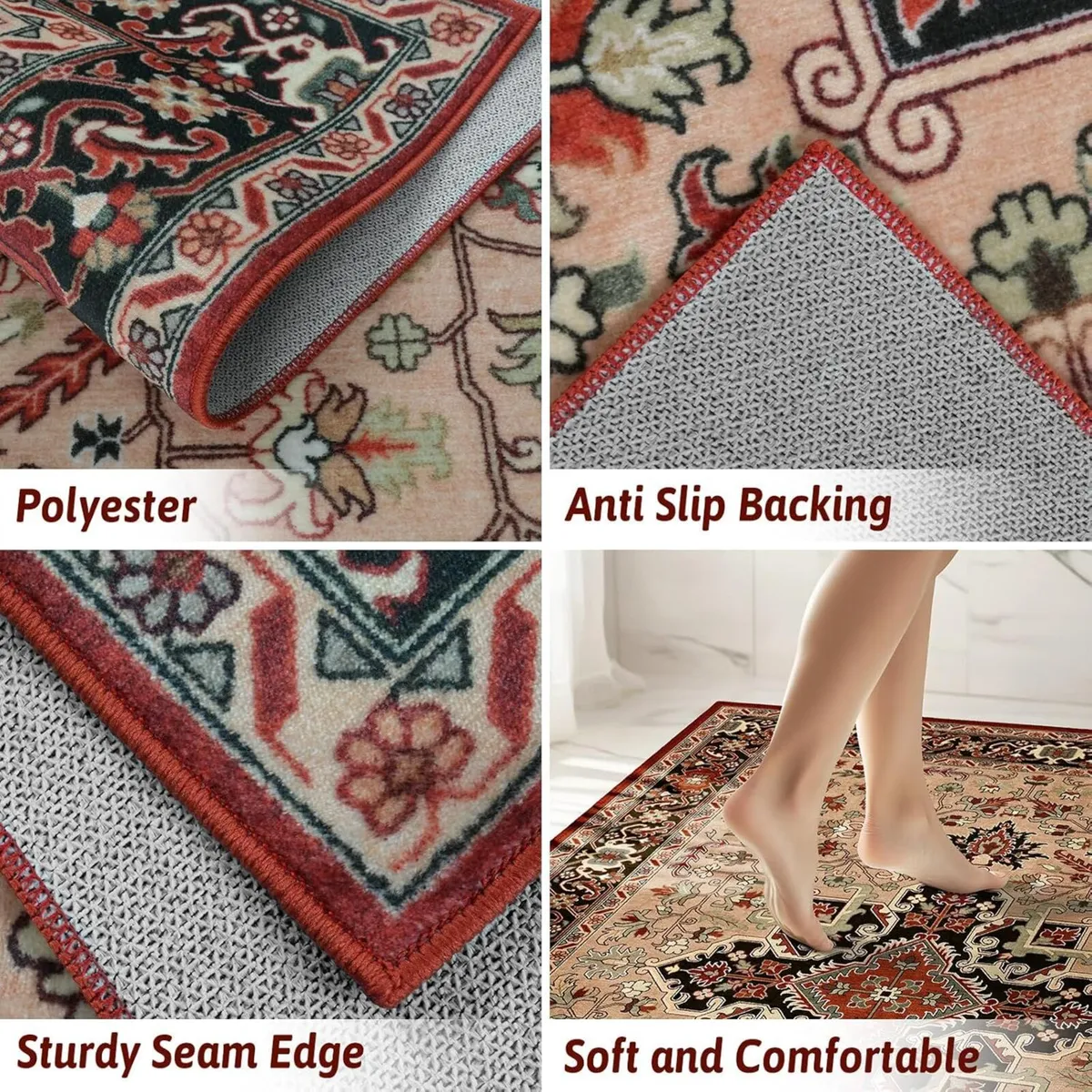 Vintage Design 160x230cm Area Rugs Washable Boho - Image 3