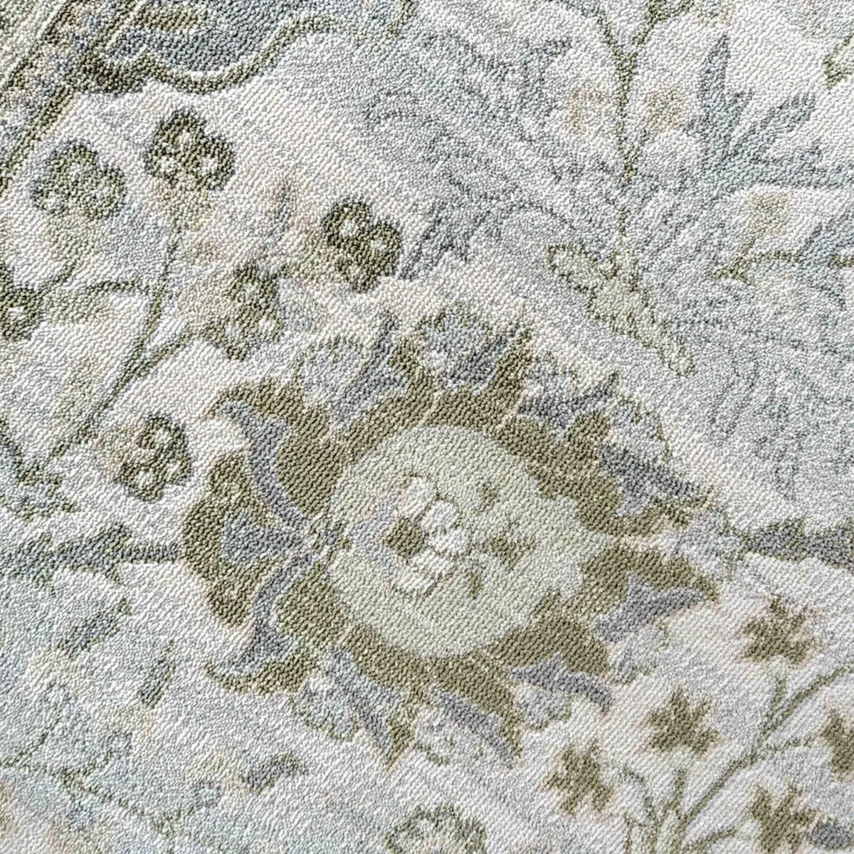 Large Traditional Antique Floral Sage Green - Image 3