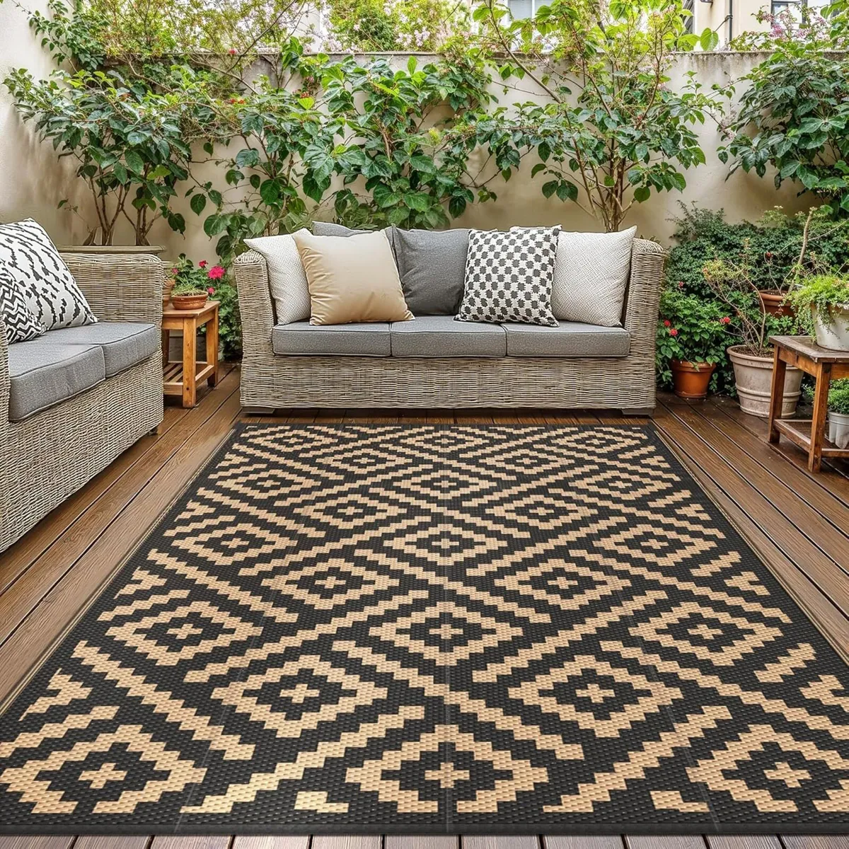 Outdoor Rug 275x365cm – Large Reversible Waterproo - Image 1