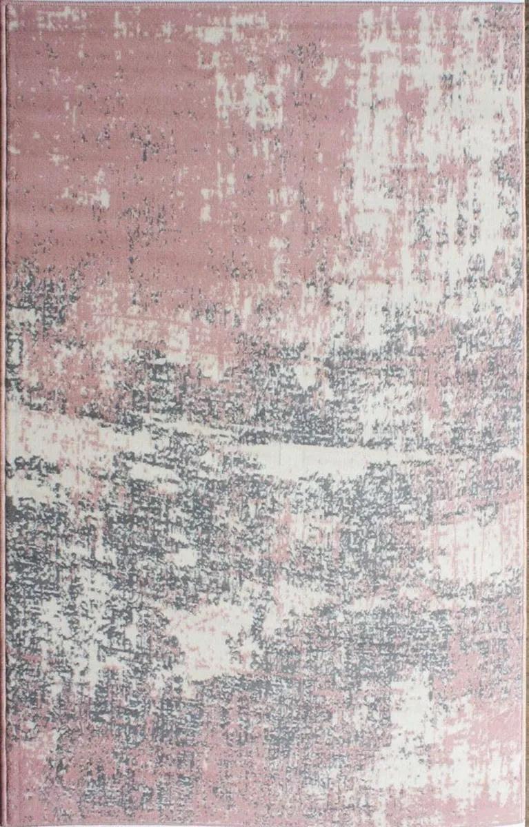 Grey Blush Distressed Traditional Rug Affordable - Image 4
