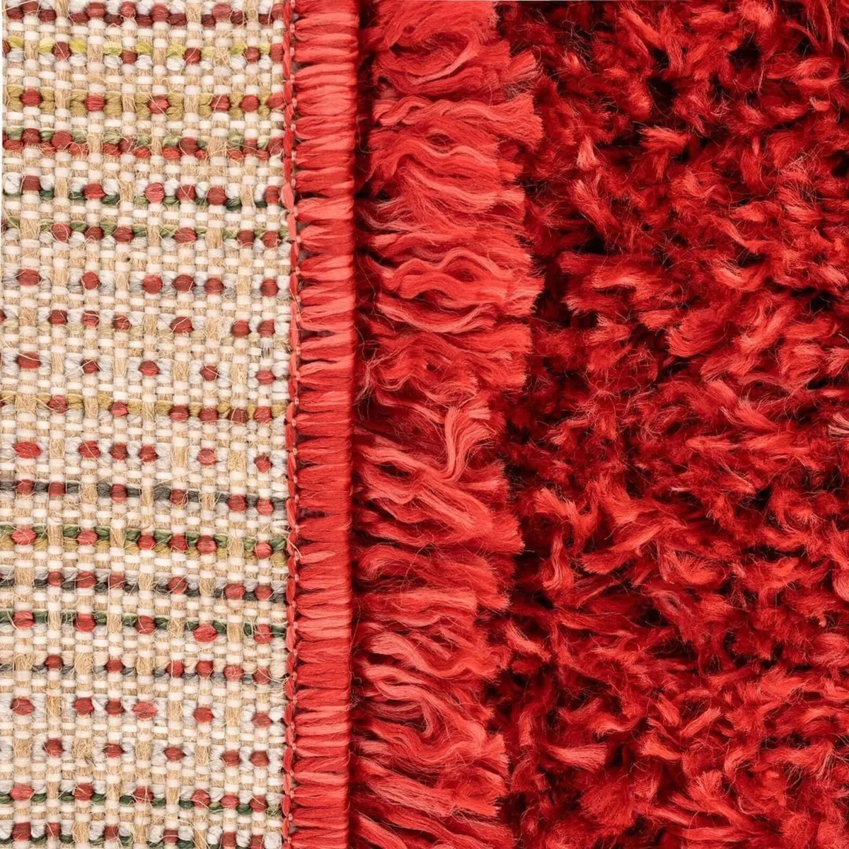 Super Soft Shaggy Red Living Room Area Rugs - Image 3