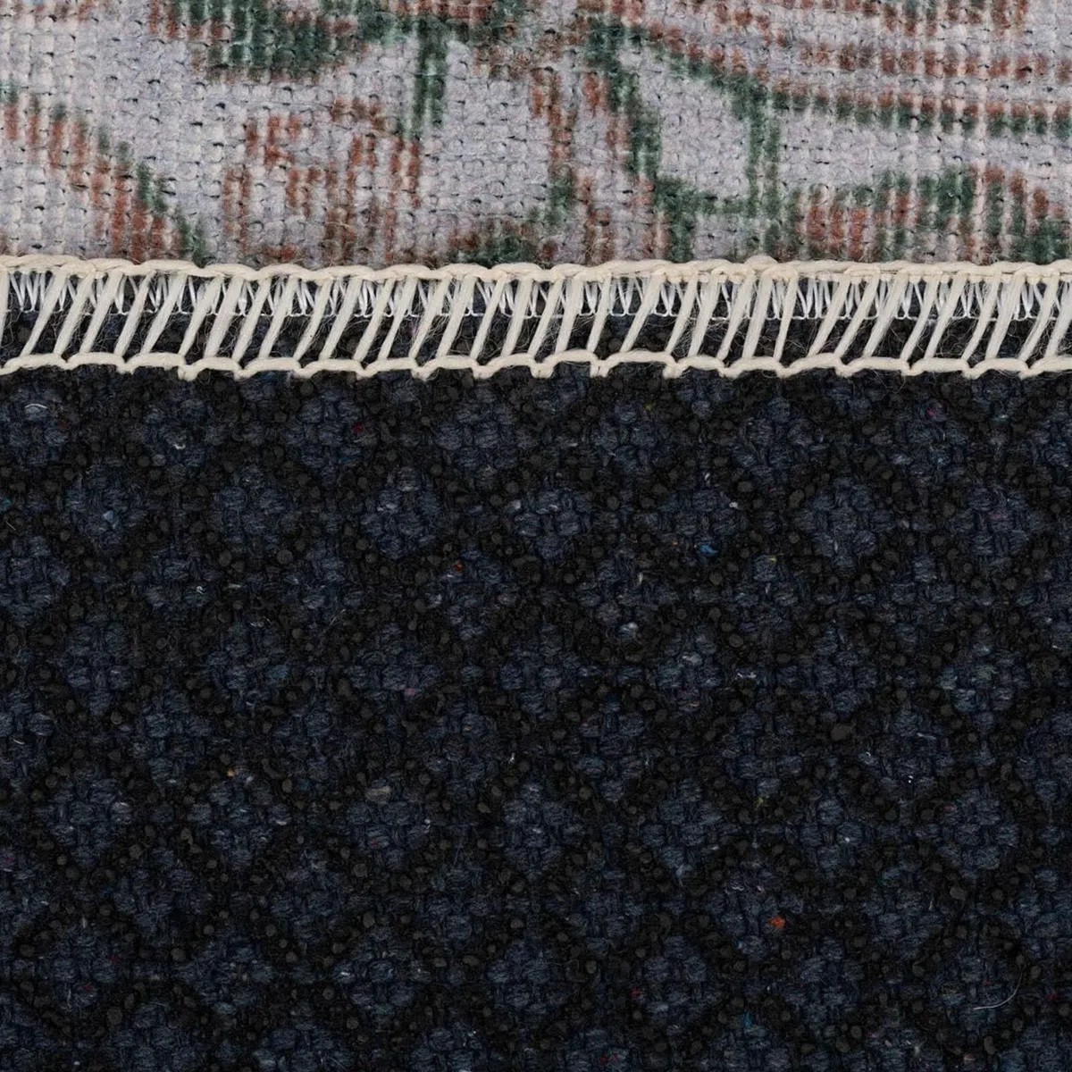 Washable Medallion Multi Green Rugs Vintage - Image 4