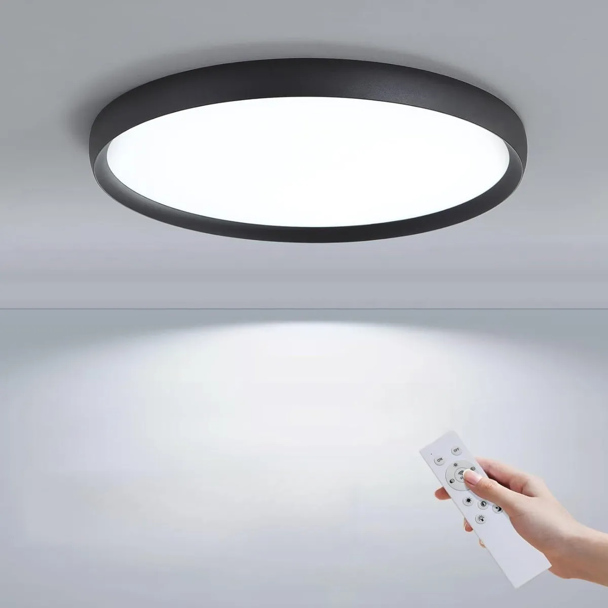 50cm Black LED Ceiling Light Fixture Ultra-Thin - Image 1