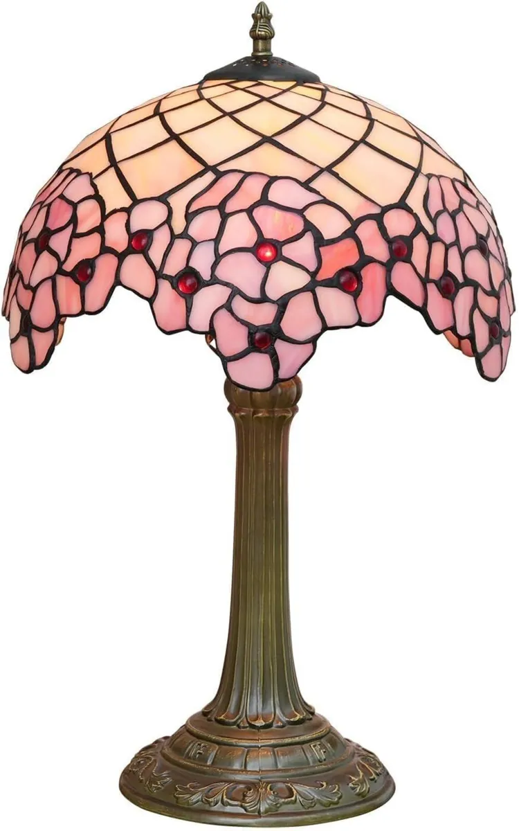 Tiffany Lamp Stained Glass 12x12x18 Inches - Image 1