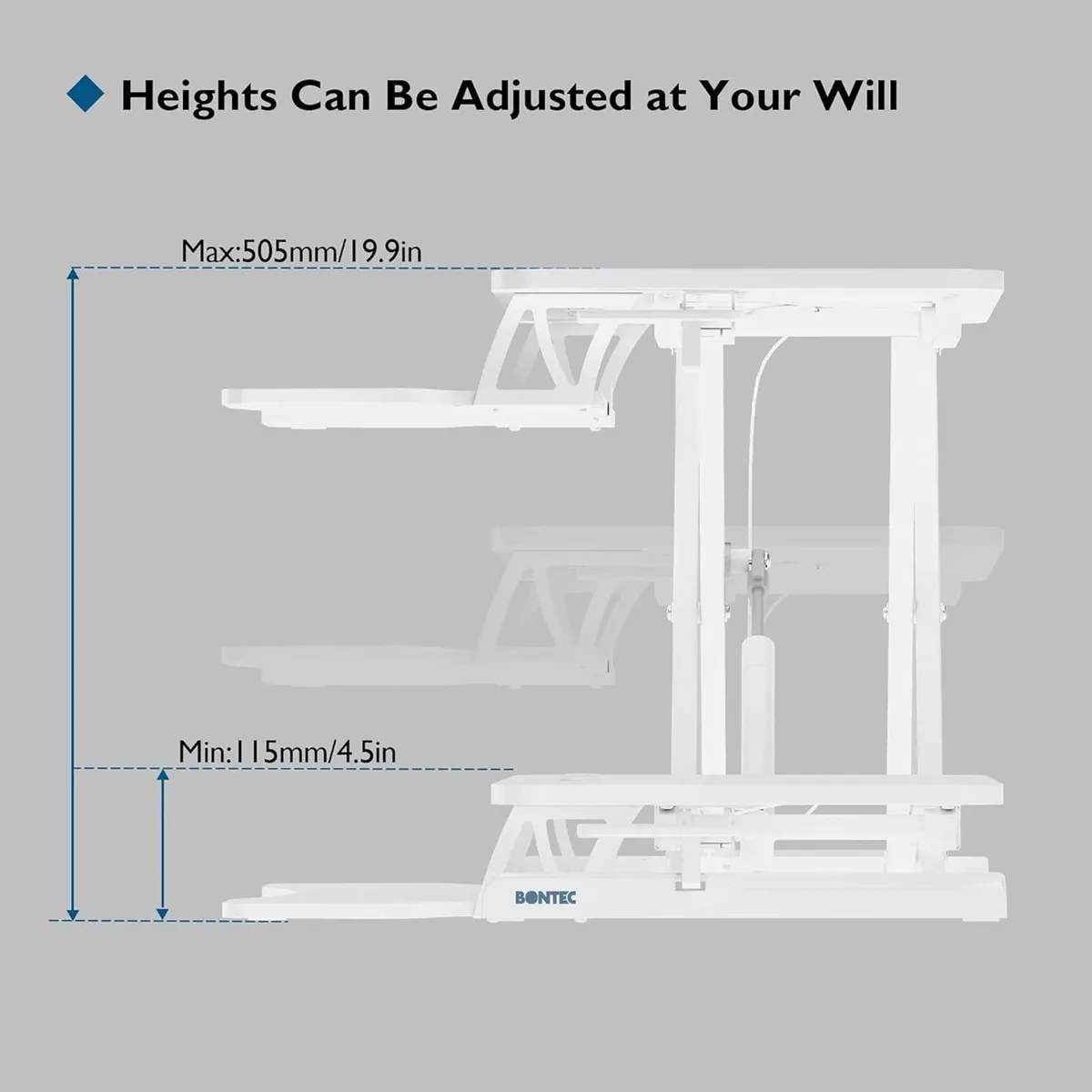 Standing Desk Converter 32in/80cm Height-Adjustabl - Image 3