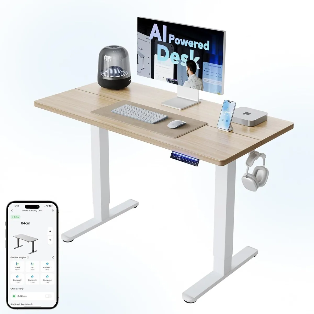 AI-Powered Electric Standing Desk with Smart APP - Image 1