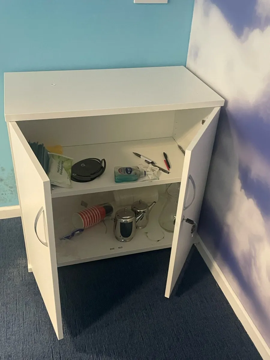White lockable press/ cabinet - Image 2