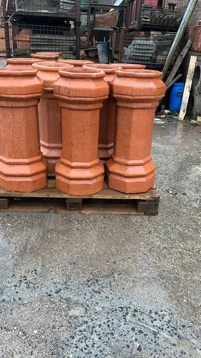 Bangor slates chimney pots floor ridge roof tiles - Image 1