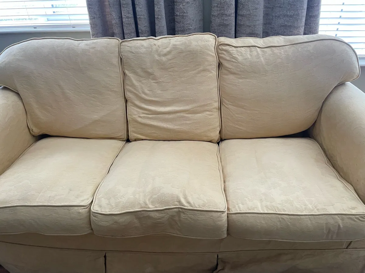 One large leather sofa plus 3 seater @ two seater - Image 1