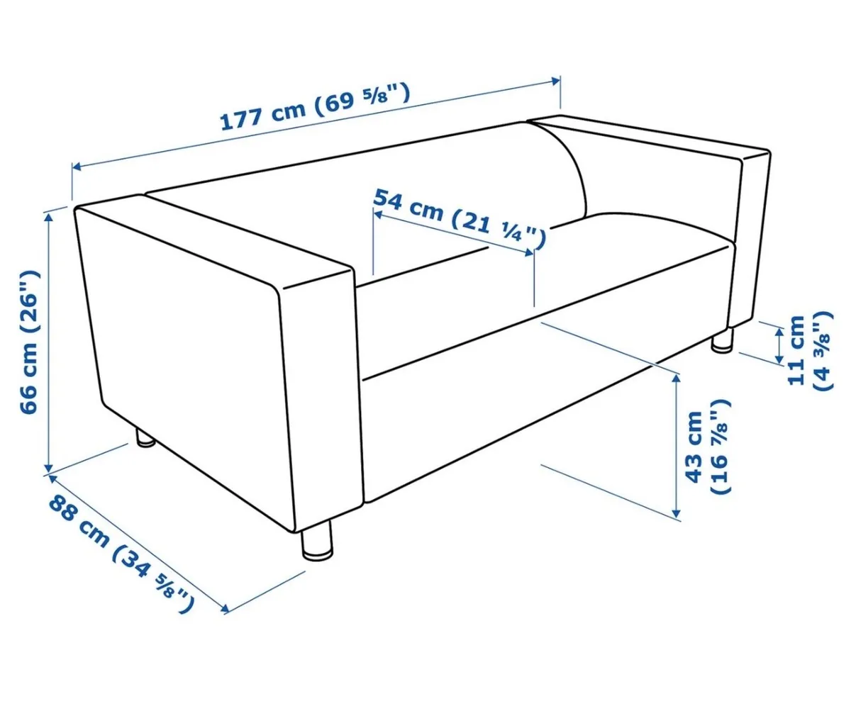 2 leather sofa - 2 covers set included - Image 3
