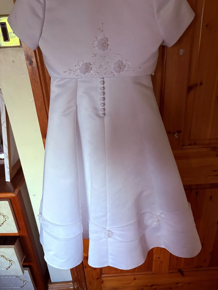 Communion Dress with little jacket and headpiece - Image 3