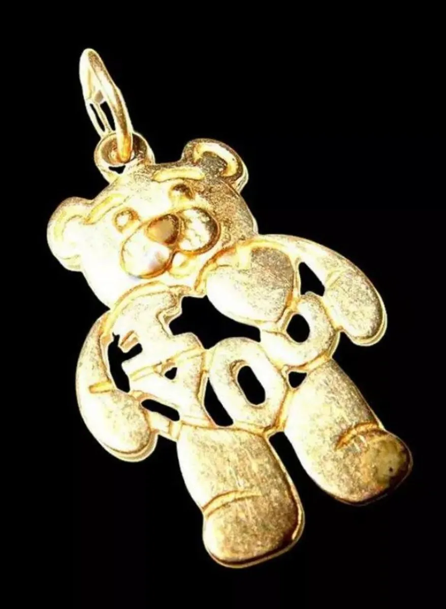 Vintage 9ct 'Teddy' 'I Love You' Pendant - Image 4