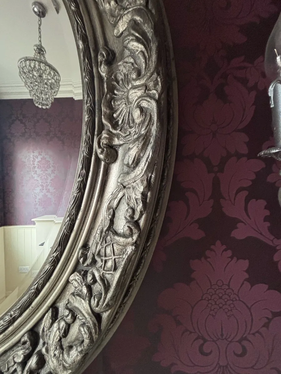 Antique carved mirror - Image 4