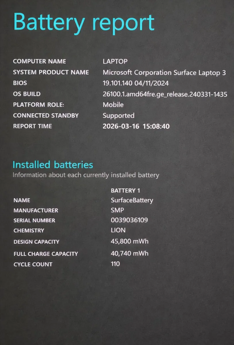 Surface Laptop 3 15-inch in Matte Black. Top-spec - Image 2