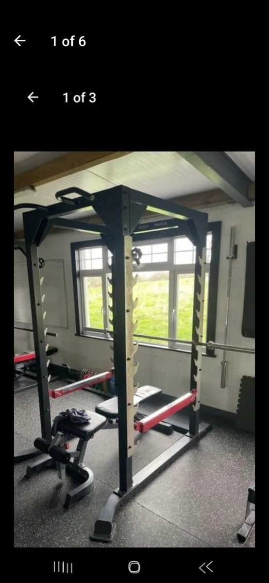 BODY IMAGE Power cage/Squat rack with Olympic bar - Image 1